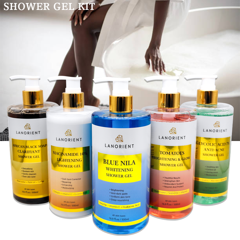 Private Label 500ml Moisturizing Exfoliating And Whitening Body Care Product Turmeric Remove Dark Spot Whitening Body Wash