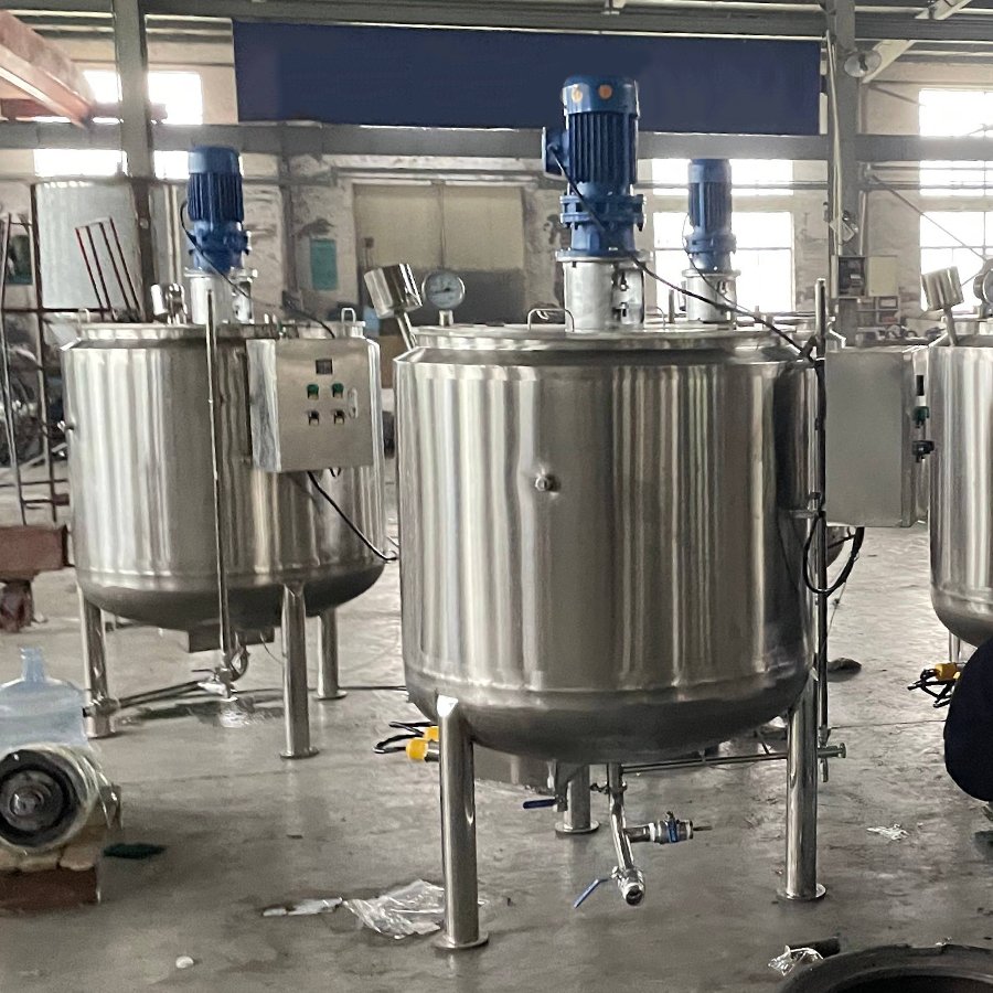 Price Liquid Emulsify Reactor Homogenizer Tank Agitator Electric Steam Heating Mixer Jacketed Stainless Steel Mixing Tank