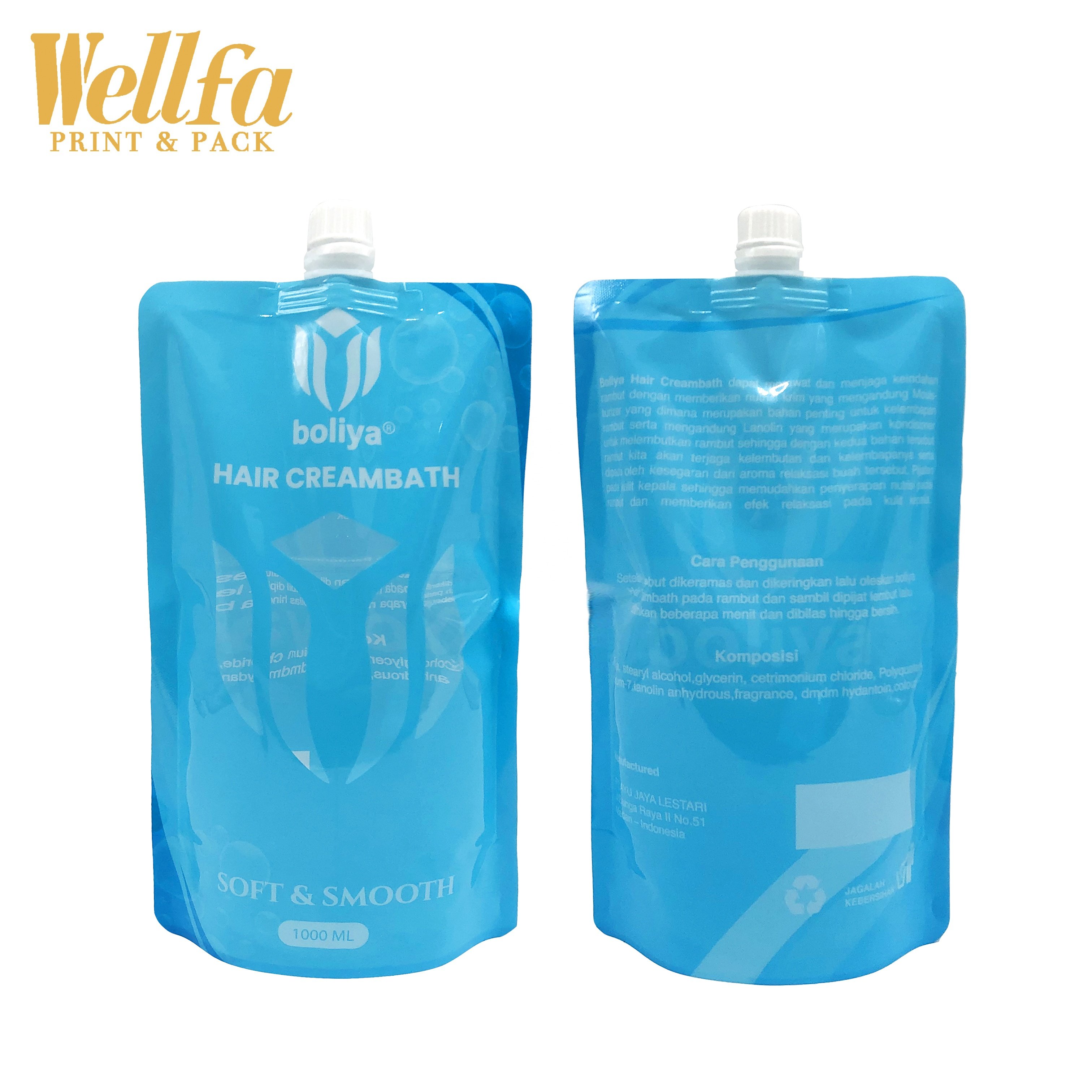 Custom Clear Shower Gel Packaging Doypack Body Wash Soap Liquid Bag Stand Up Refill Laundry Detergent Shampoo Spout Pouch