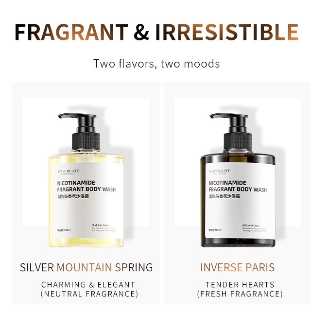 Nicotinamide 500ml Shower Gel Lasting Fragrance Adults Female Body Wash Shower Gel Private Label