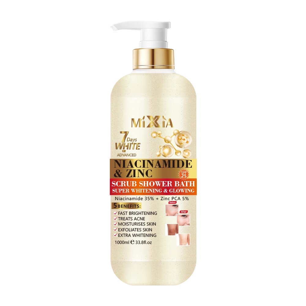 1000ml fragance vitamin c shower bath long lasting anti dark spots scrub gel kojic acid exfoliating rich foaming shower bath