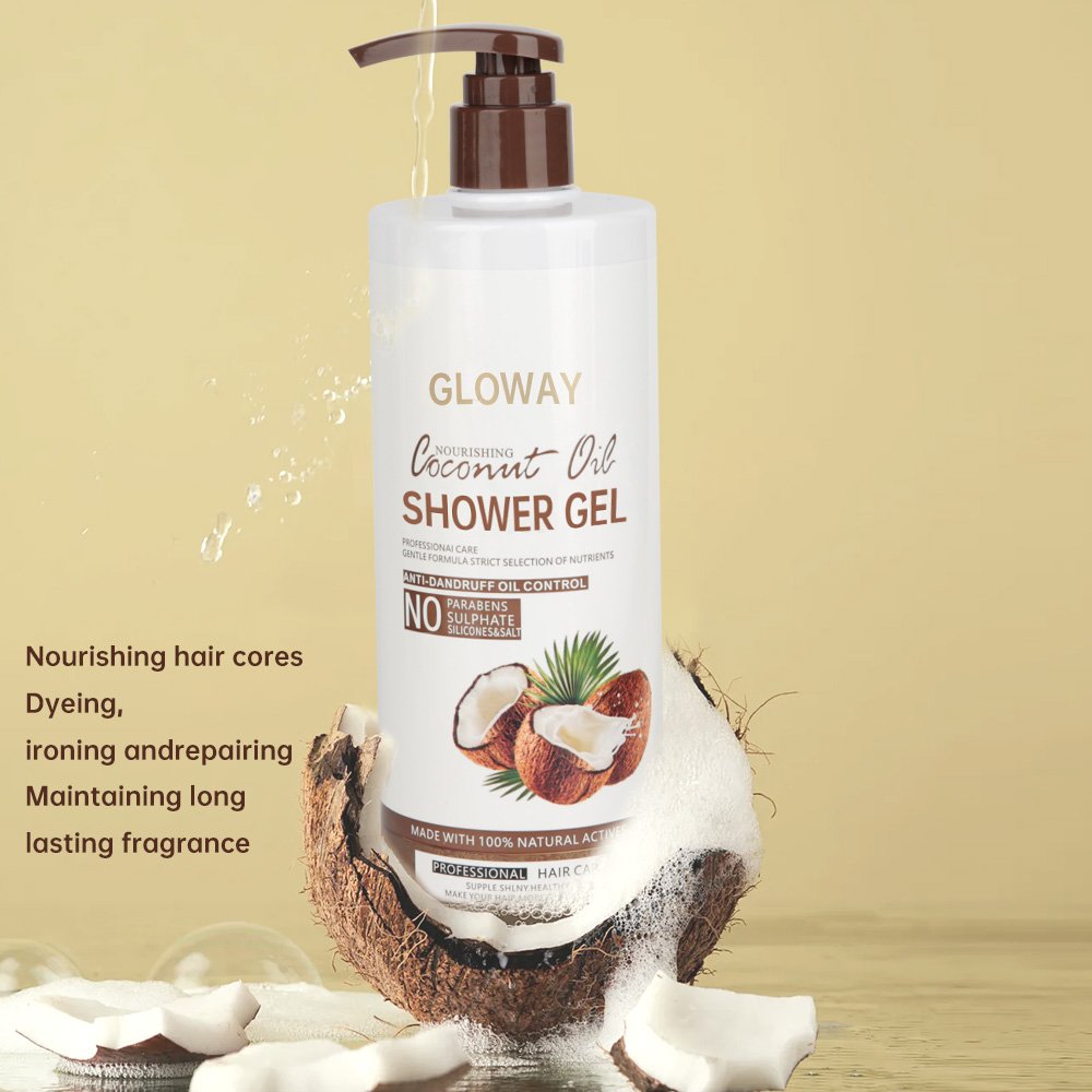 Hot Sell Set Of 3 Shower Gel Hydrating Hair Repair Mask Sulfate-Free Coconut Oil Shampoo Moisturizing Body Wash Bath Set