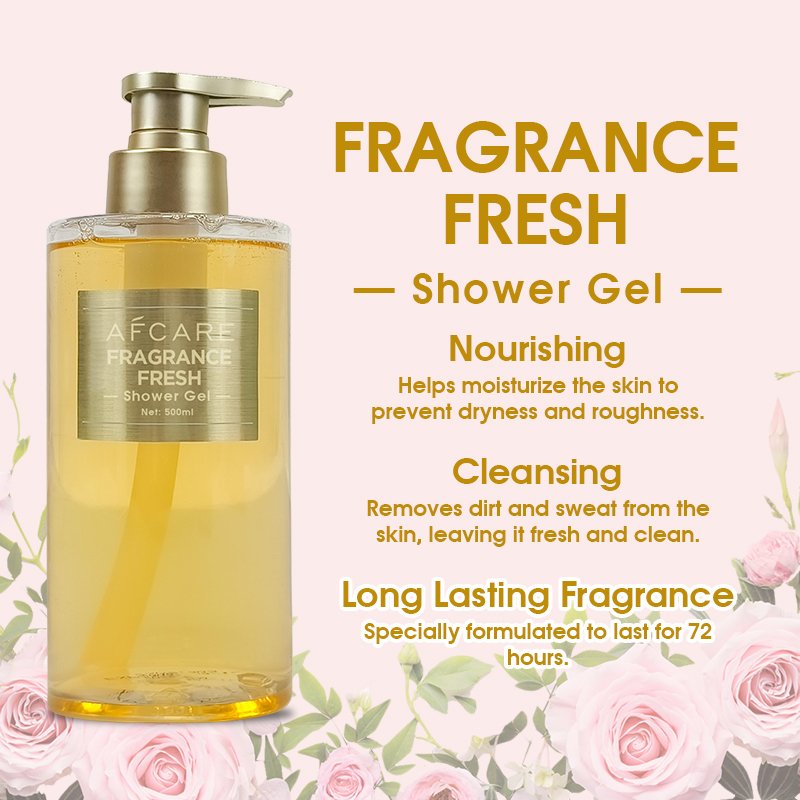Skin Whitening Shower Gel Cruelty-free Deep Cleansing & Long Lasting Fragrance and Squalane & Rose Shower Gel Private Label