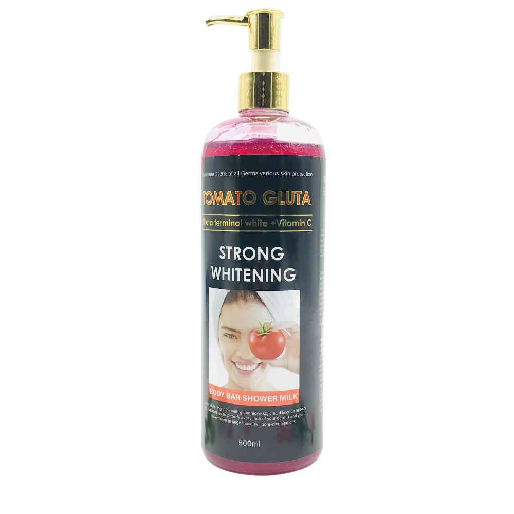 Tomato Gluta 500 ml Shower gel gluta terminal white Vitamin C Remove Dead skin Fast Strong Whitening fruits SPF60