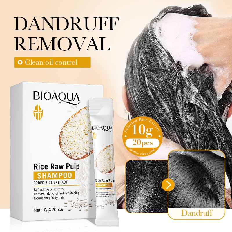 OEM BIOAQUA Organic Natural Rice Hair Shampoo And Conditioner Body Cleaning Skin Care Shower Gel Hair Care Products Bath Sets