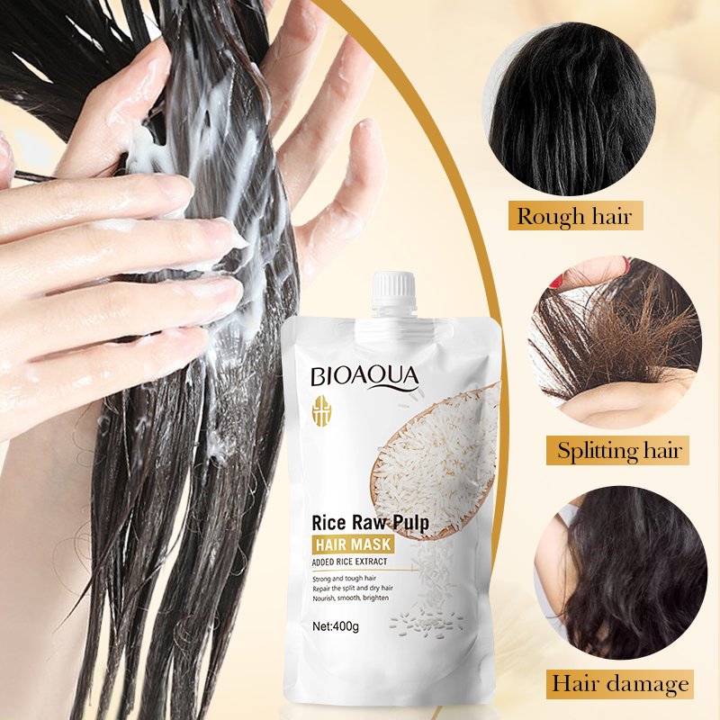 OEM BIOAQUA Organic Natural Rice Hair Shampoo And Conditioner Body Cleaning Skin Care Shower Gel Hair Care Products Bath Sets