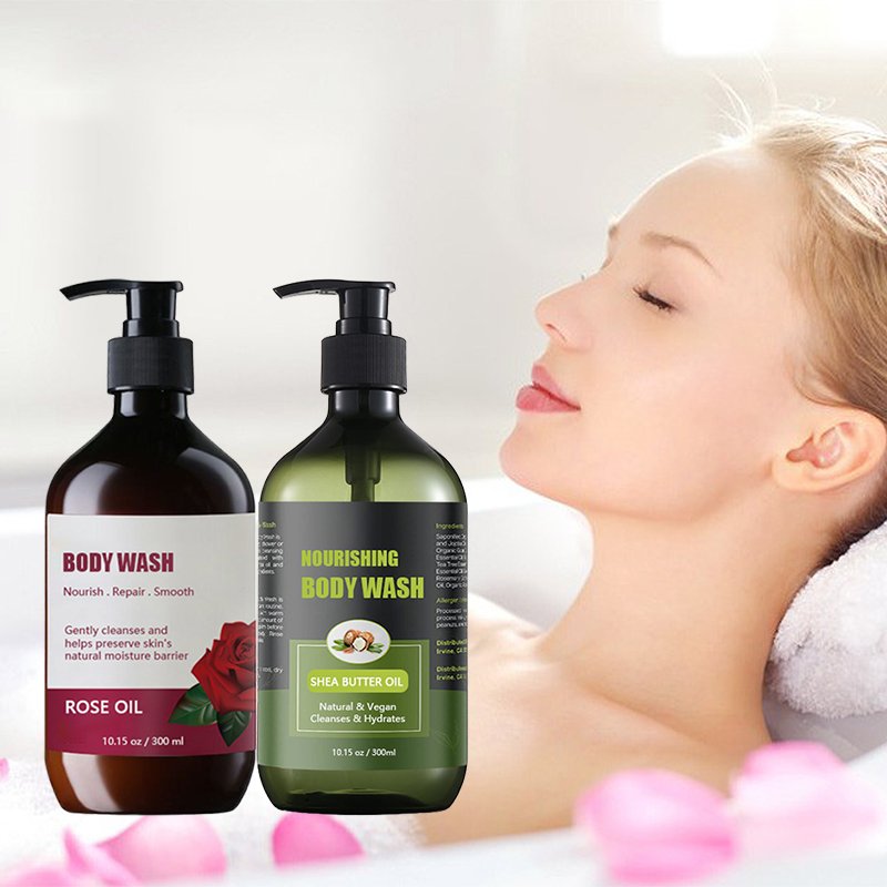 Customized 300ml Organic Essential Oil Soap Niacinamide Whitening Perfume Body Wash Shower Gel