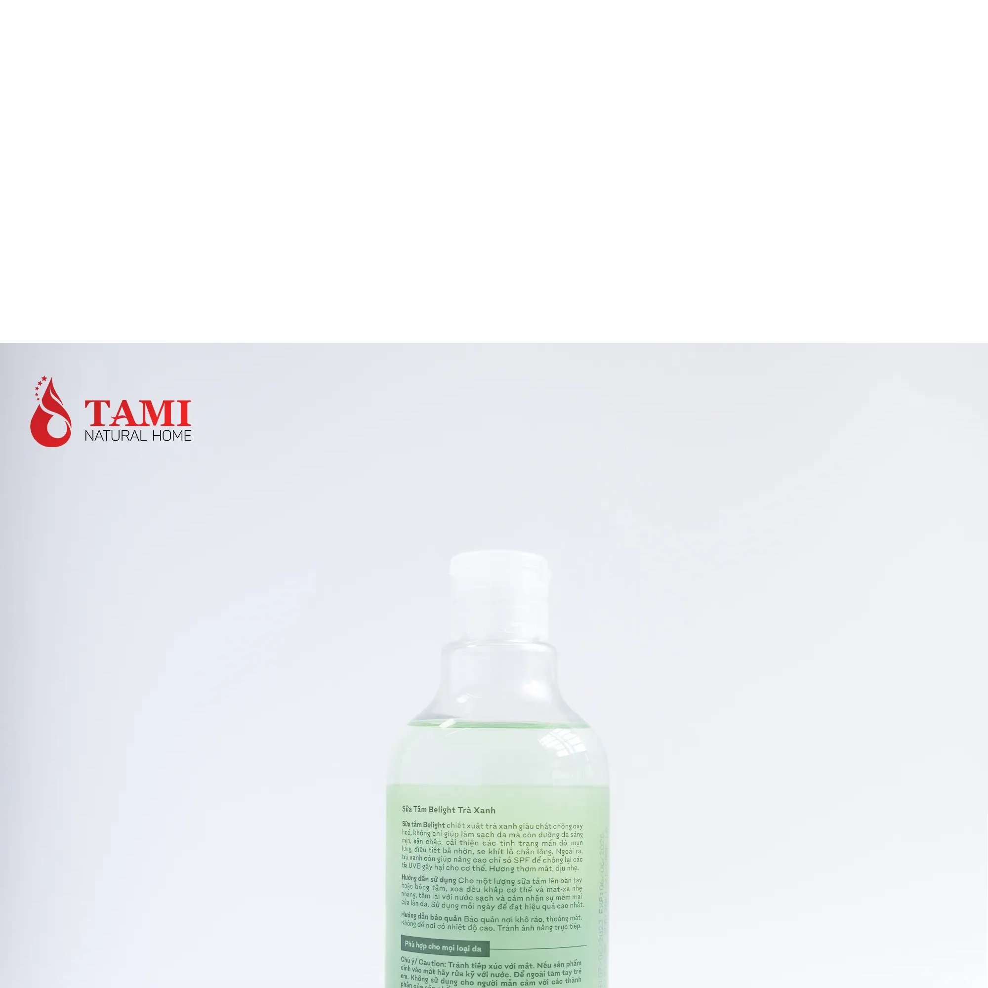Belight Green Tea Shower Gel Premium Quality Body Wash Liquid from Vietnam Whitening Feature Customer Required Packing