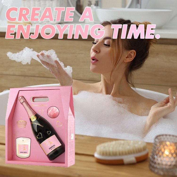 OEM Wholesale Shower Gel Bath Bomb Scented Candles Relax Cleansing Body Care Gift Set