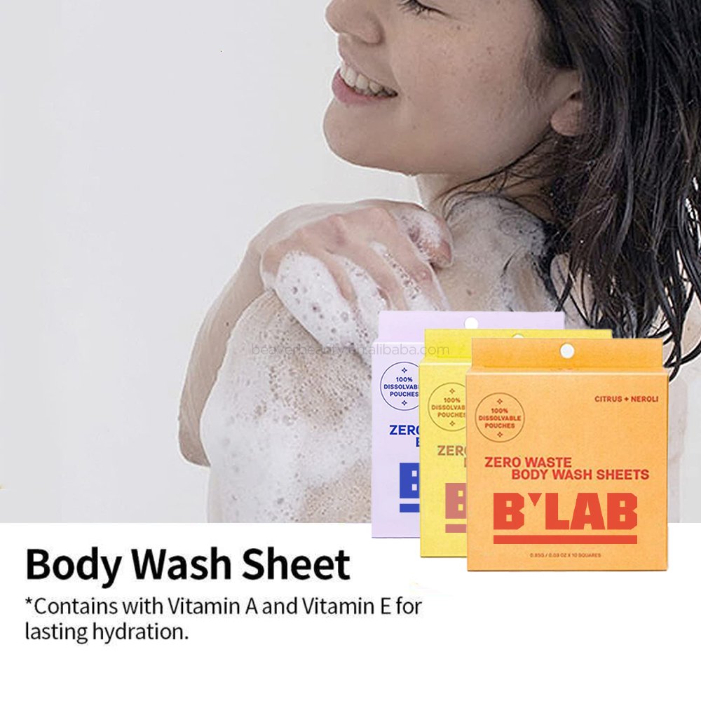 Paper Soap Sheet Private Label Travel Outdoor Body Washing Soap Sheet Mini Convenient HanPaper Disposable Soap Sheet