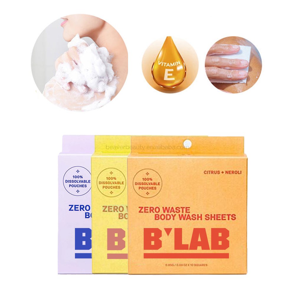 Paper Soap Sheet Private Label Travel Outdoor Body Washing Soap Sheet Mini Convenient HanPaper Disposable Soap Sheet