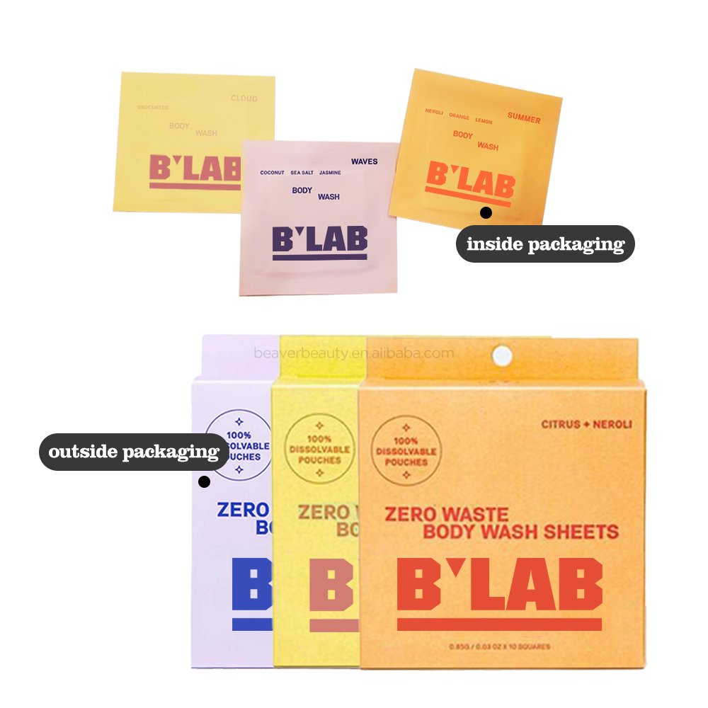 Paper Soap Sheet Private Label Travel Outdoor Body Washing Soap Sheet Mini Convenient HanPaper Disposable Soap Sheet