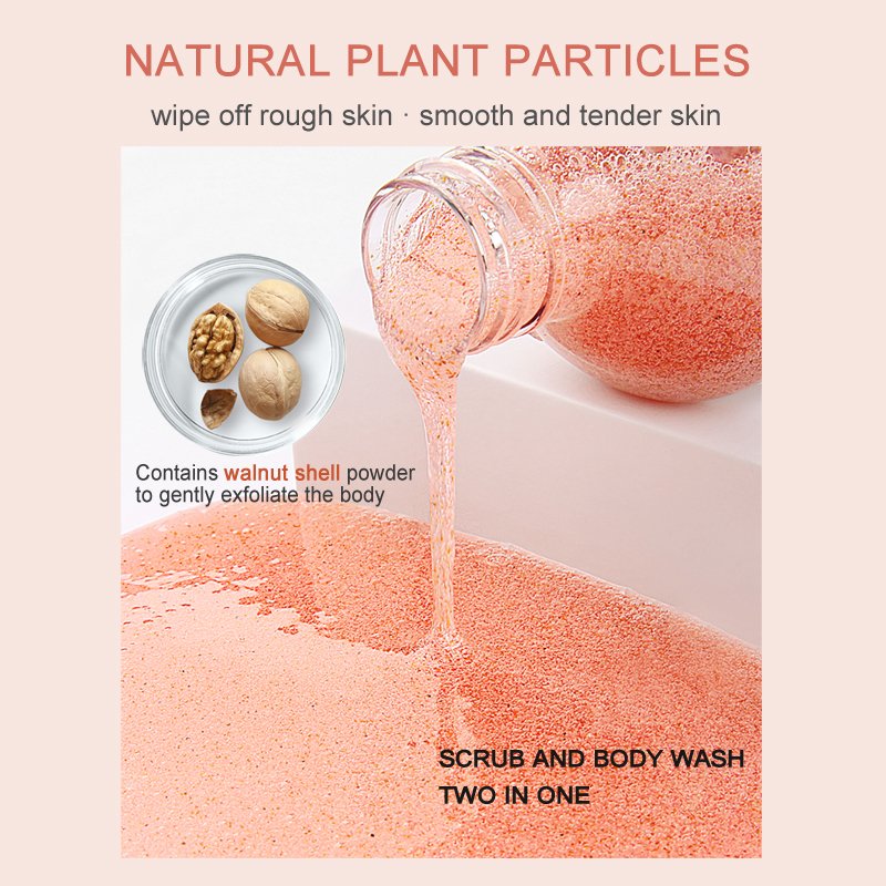 KOEC Peach Exfoliating Shower Gel Brightening Deep Clean Fragrance Body Wash 400g Stocking Wholesale