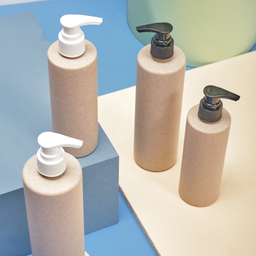 Factory Wholesale Newest Shower Gel Facial Cleanser Sub-packed Press Biodegradable Eco-friendly Wheat Straw Lotion Pump Bottle