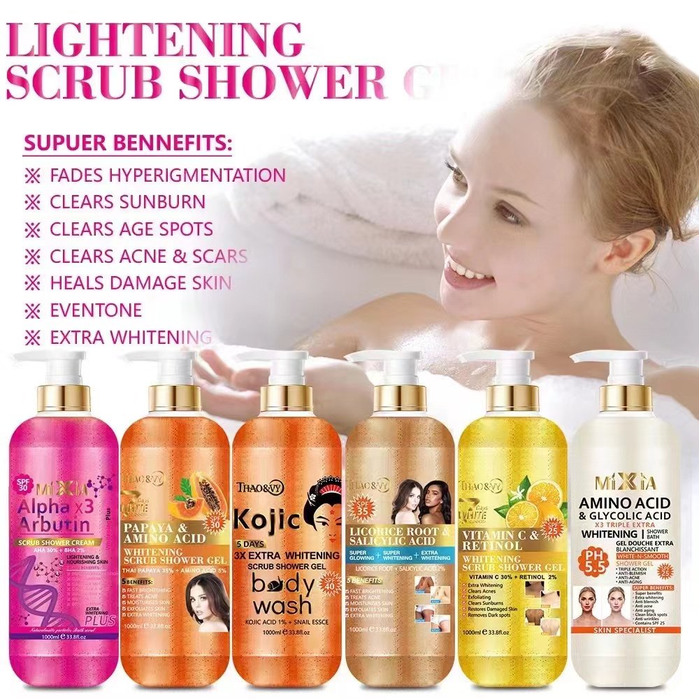 1000ml Whitening Scrub Shower Gel