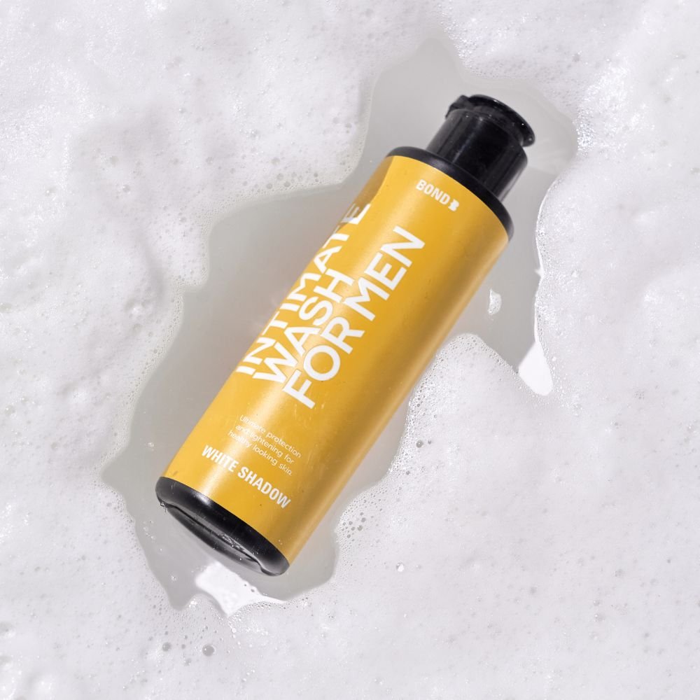Bond Men's Intimate Wash 130 ml White Shadow Gel Cream Foam Liquid Adults Whitening Cleansing Moisturizing Nourishing Refreshing