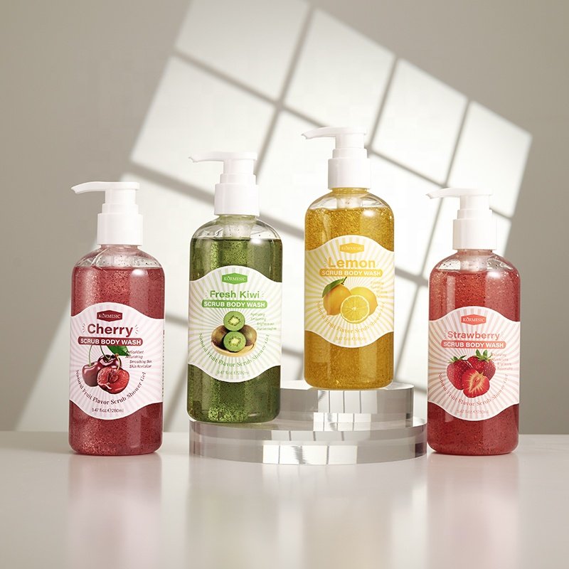 Private Label KORMESIC Body Scrub Wash Skin Whitening Lightening Natural Ingredients deep nourishing Anti Aging Scrub Body Wash