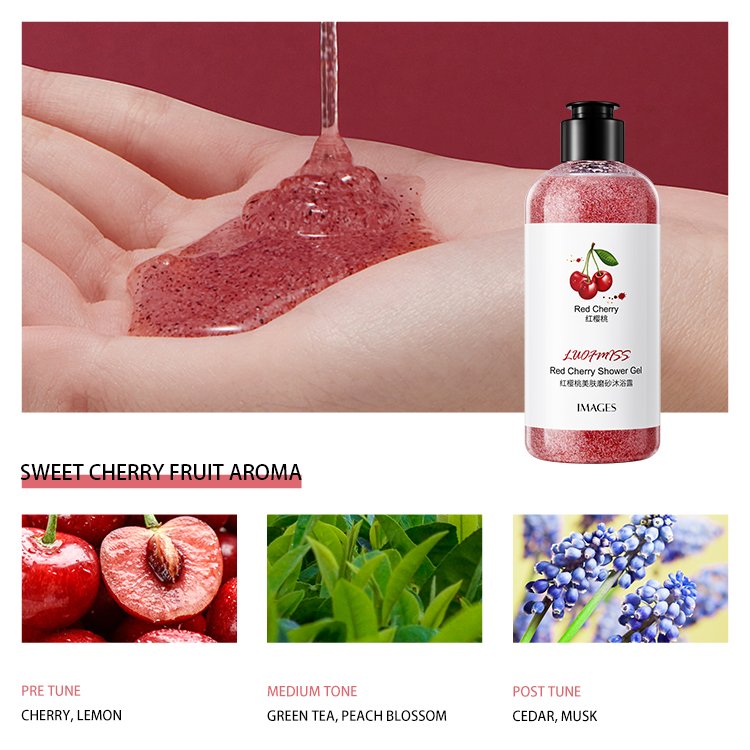 Private Label Hot Selling Best Natural Organic Body Wash Scrub Lemon Fruit Flavor Lightening Shower Gel