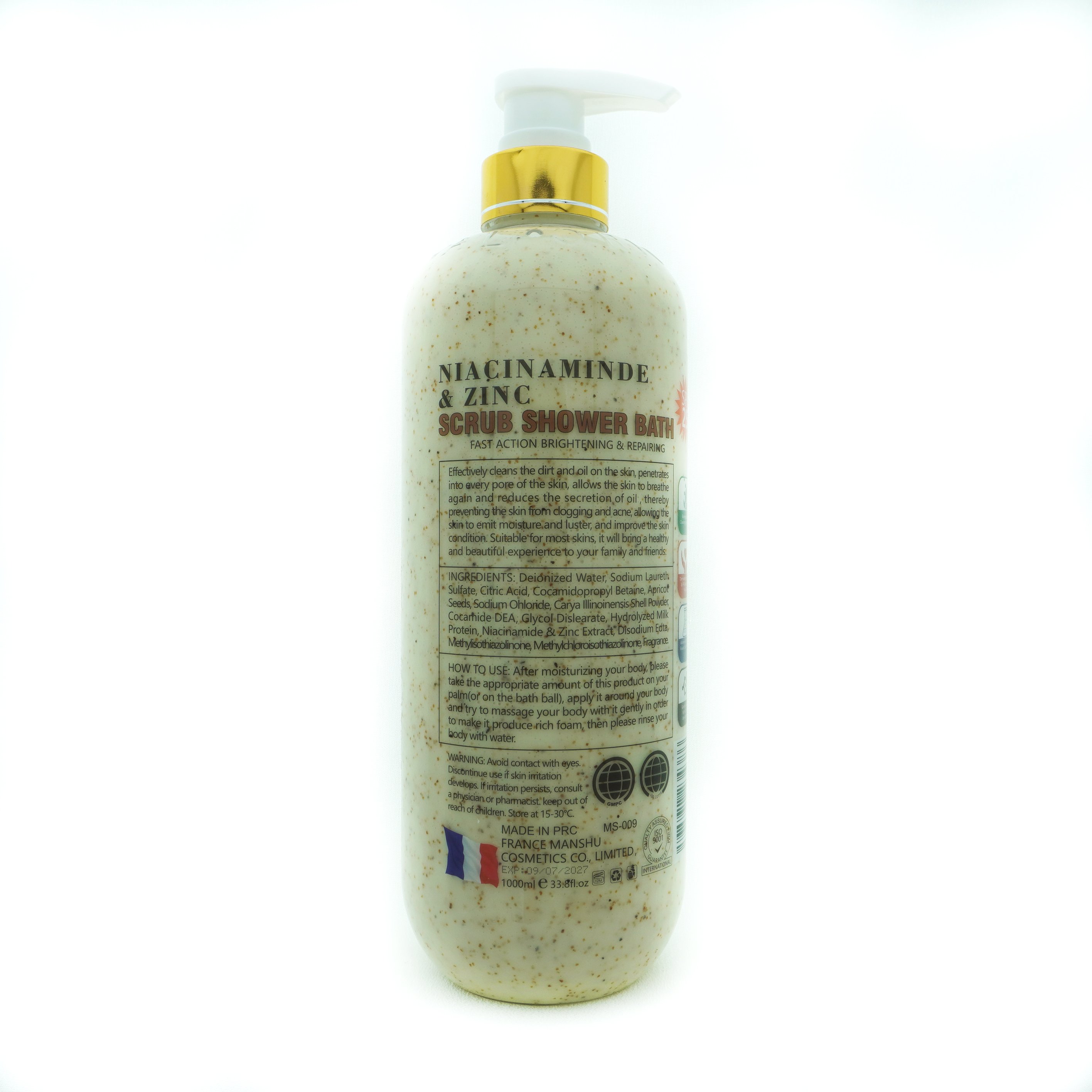 High Quality Private Label Body Wash Scrub 1000ml Shower Gel Hydrating Refresh Exfoliating Whitening Nourishing Skin Care