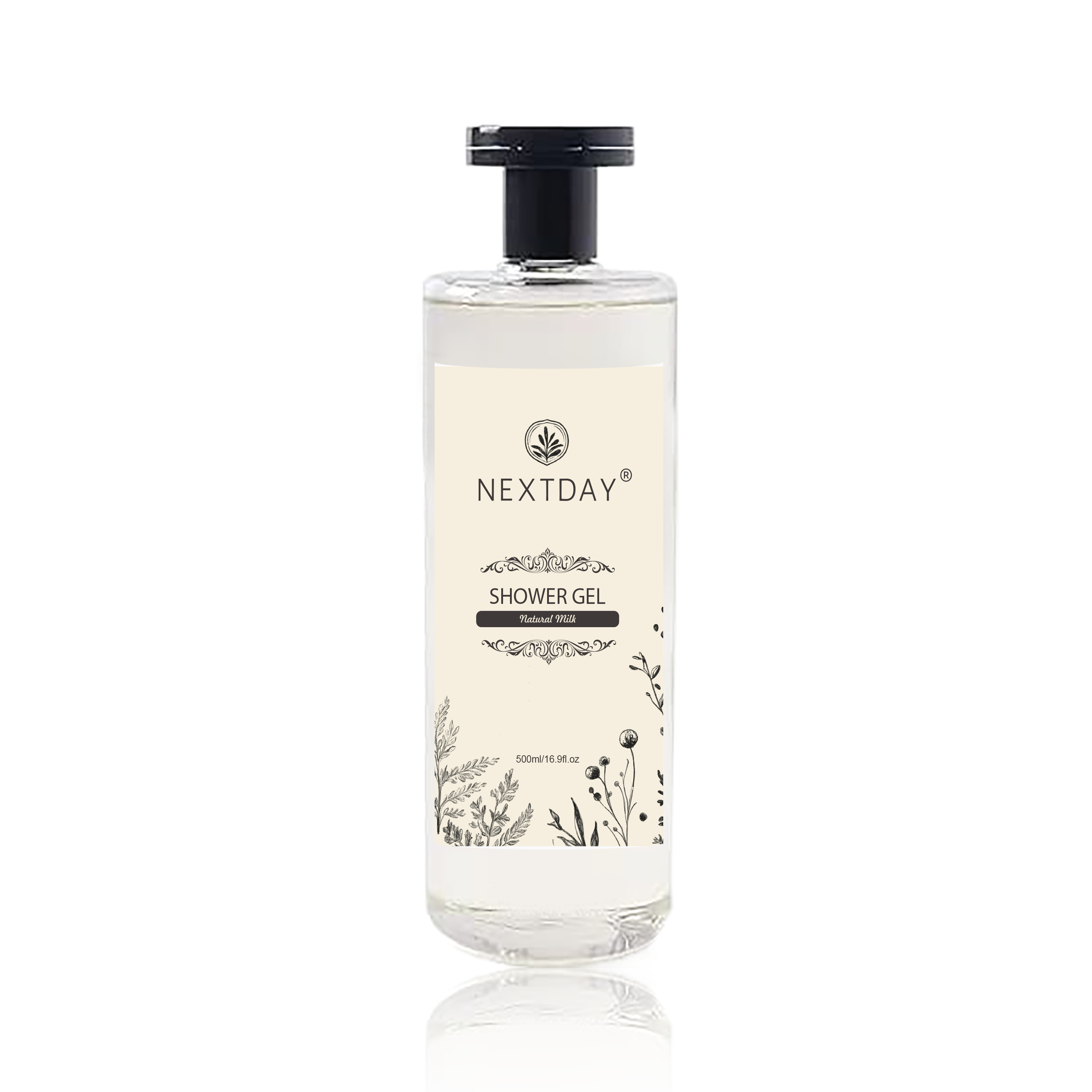 WELLNESS Custom Private Label Natural Plant Essential Oil Perfume Body Wash Body Deep Cleaning Lightening Goat Milk Shower Gel