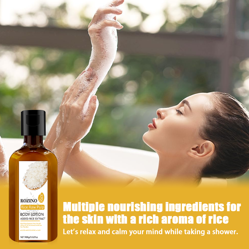 Rice puree shower gel, gentle cleansing, lustrous and moisturizing skin, long-lasting fragrance shower gel