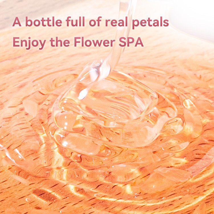 Hot selling fragrance cherry blossom petal shower gel for moisturizing long-lasting fragrance skin rejuvenation exfoliation
