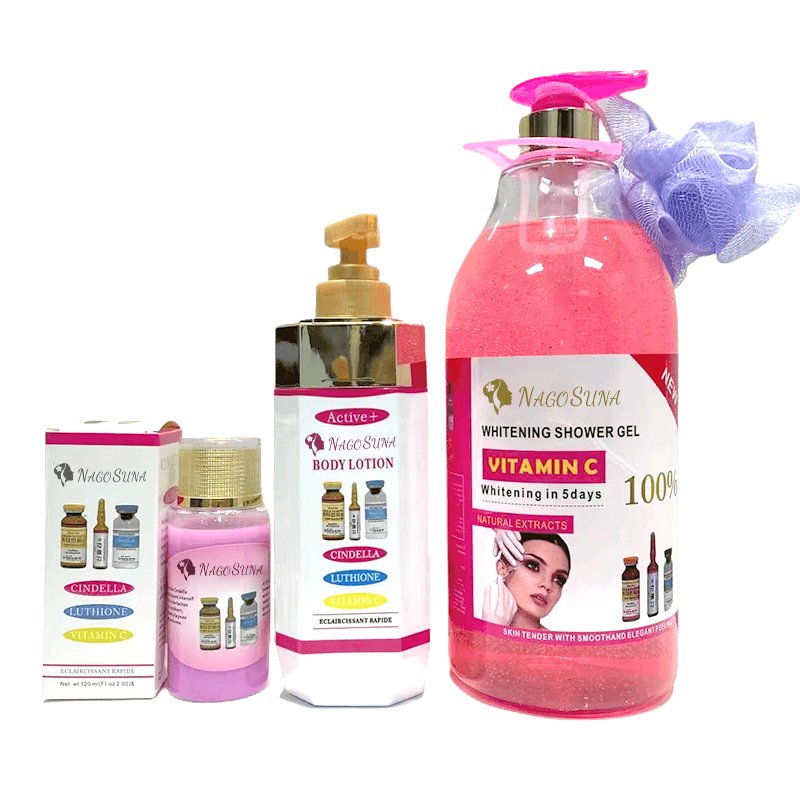 NAGOSUNA SKIN WASH OEM Whitening Exfoliating Intense Body Care big bottle BISMIDA Shower Gel