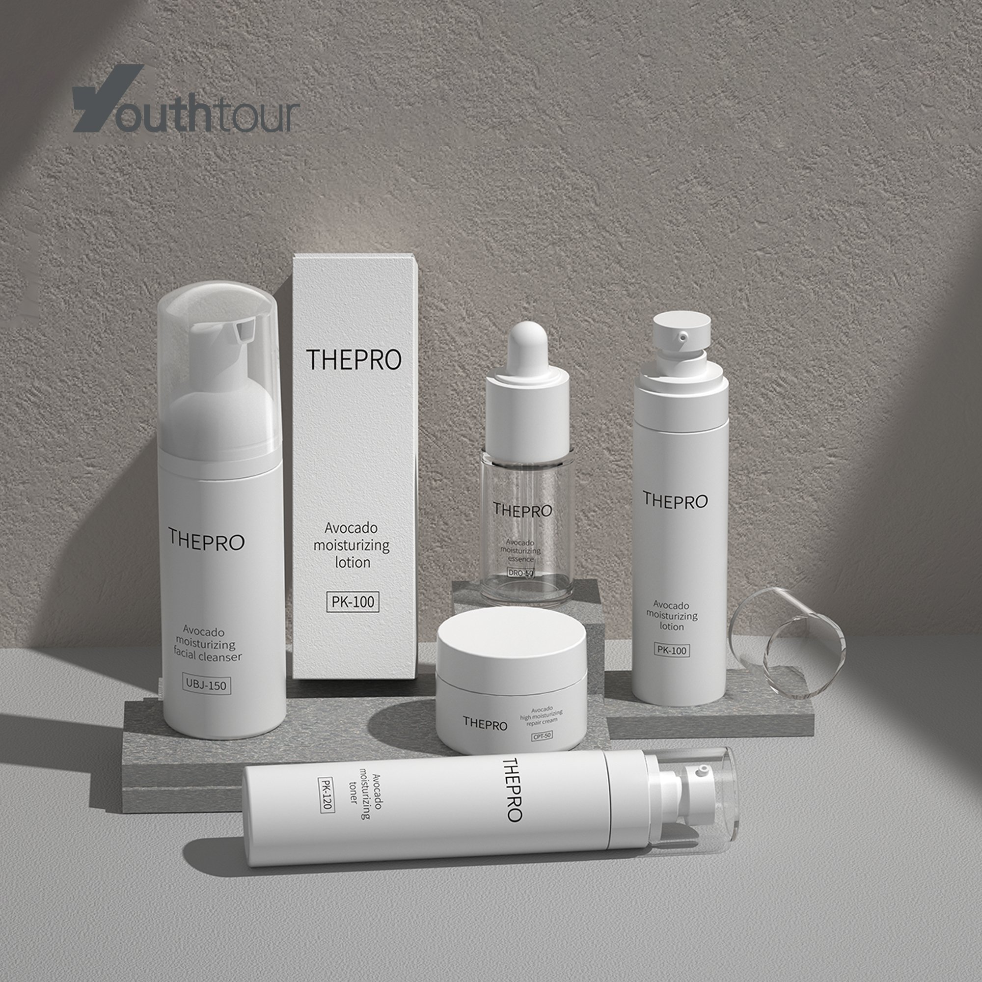 UBJ Facial Cleanser lotion 100ml 200ml 250ml Customized Cosmetic Packaging foam pump hand soap dispenser conditioner container