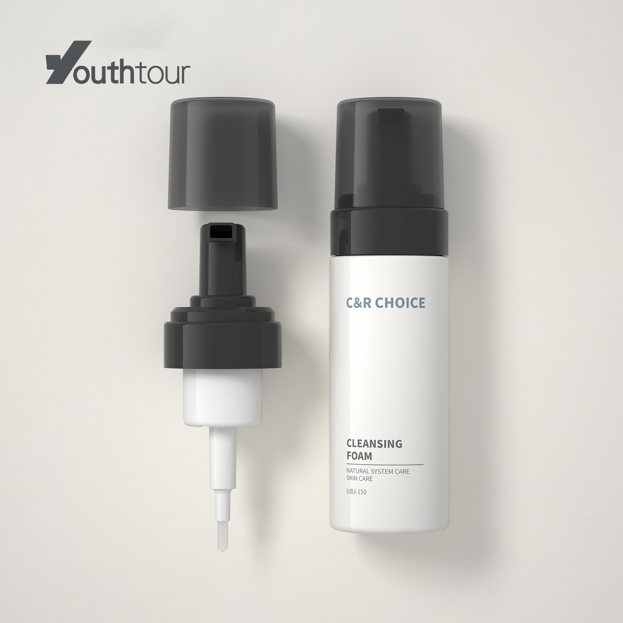 UBJ Facial Cleanser lotion 100ml 200ml 250ml Customized Cosmetic Packaging foam pump hand soap dispenser conditioner container