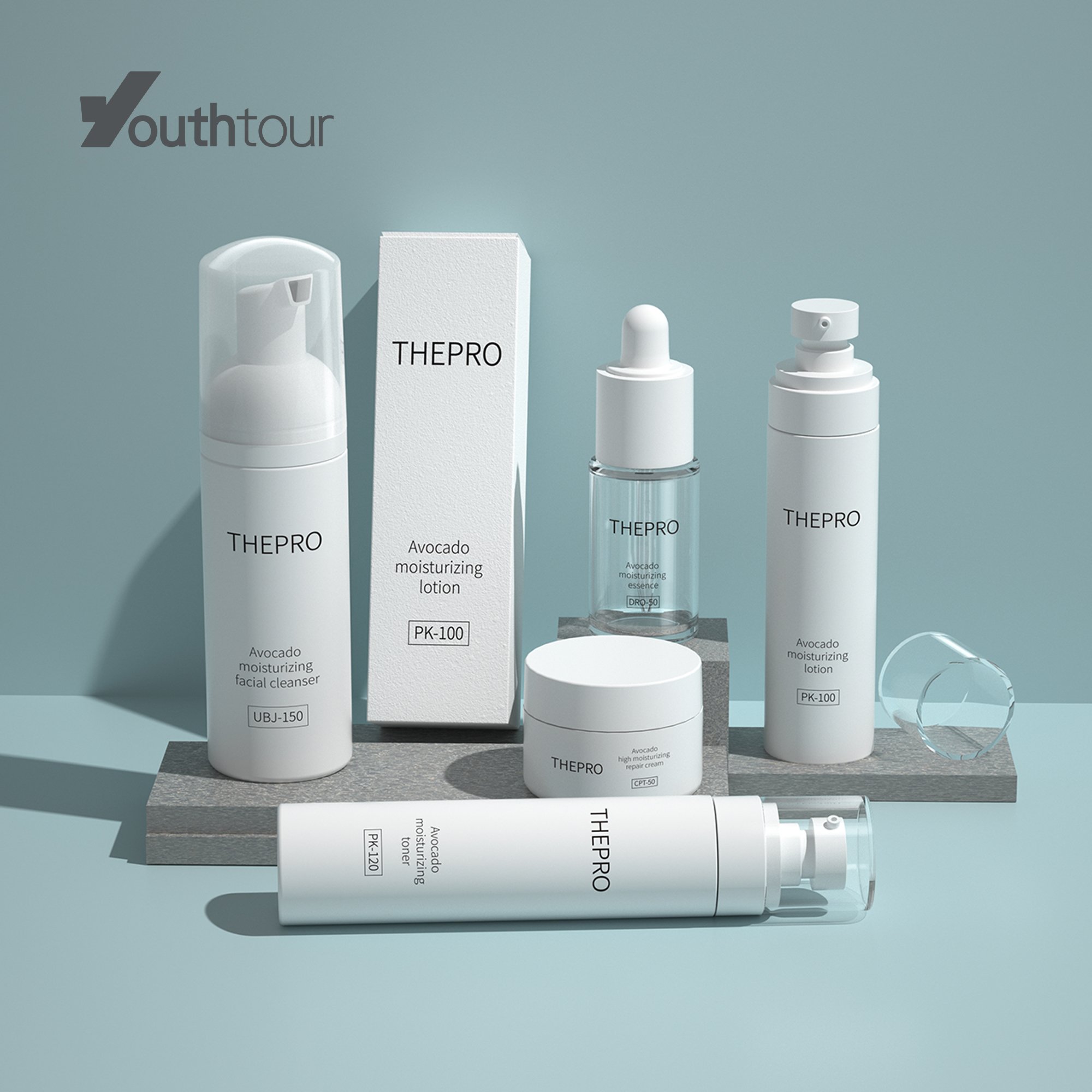 UBJ Facial Cleanser lotion 100ml 200ml 250ml Customized Cosmetic Packaging foam pump hand soap dispenser conditioner container