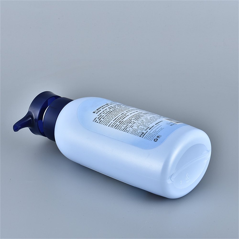 Blue PE Plastic 500ml Skincare Lotion Baby Shower Gel Shampoo Pump Bottle