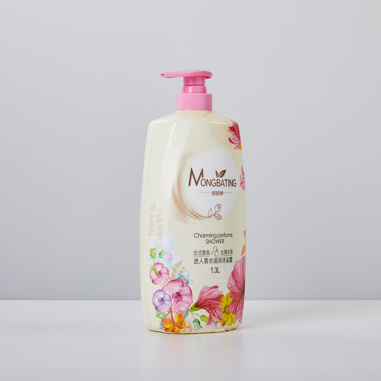 Natural Shower Gel Romantic Perfume Meng Bating 1.3L Dense Foam Moisturizing Silky Skin