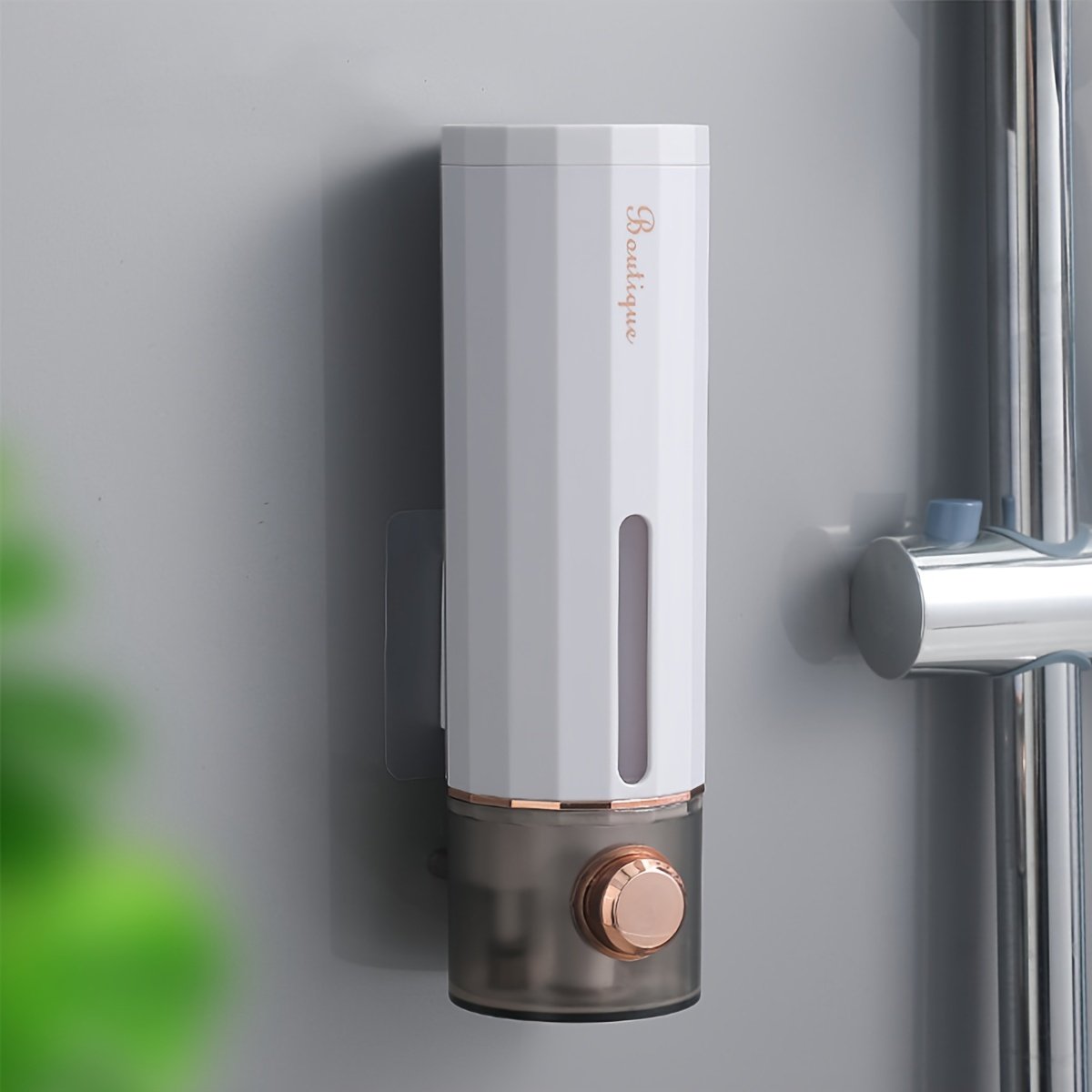 Visible Window Wall Mounted Soap Dispenser - Bathroom Accessories for Home Decor - Hand Push Shampoo Shower Gel Container