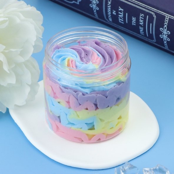 Custom Logo Cruelty-Free Natural Shea Butter Vegan Essential Body Care Wash Soap Bath Butter Cream Whipped Soap Scrub for Women