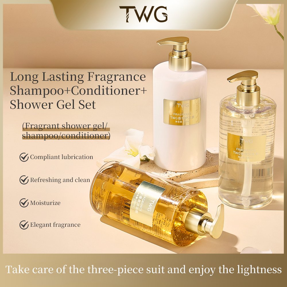 TWG Long Lasting Fragrance Hair Care and Body Cleaning Personal Care Product 500ml Hair Shampoo Conditioner Shower Gel