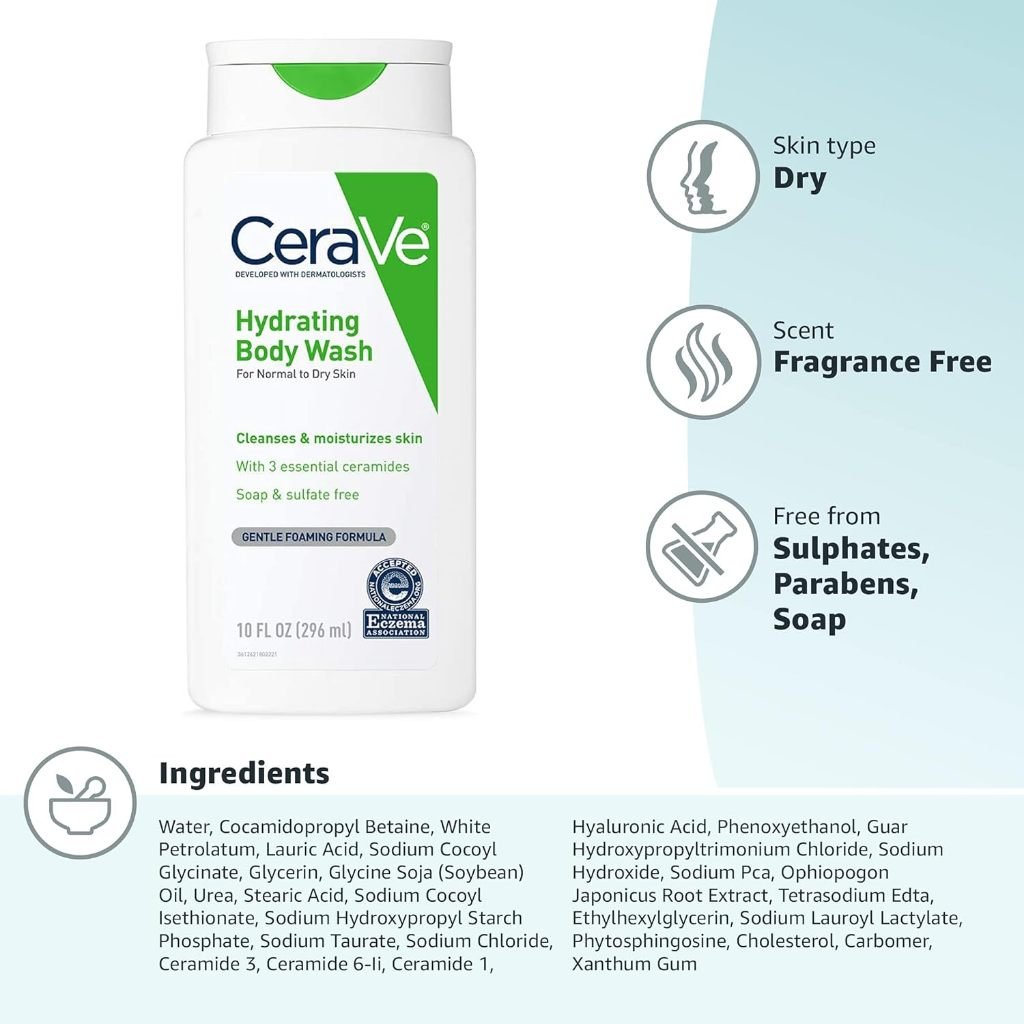 Wholesale CeraVe Female Hydrating Moisturizer Regular Size Organic Fragrance-Free Ceramide Gel Body Wash Refreshing Liquid Skin