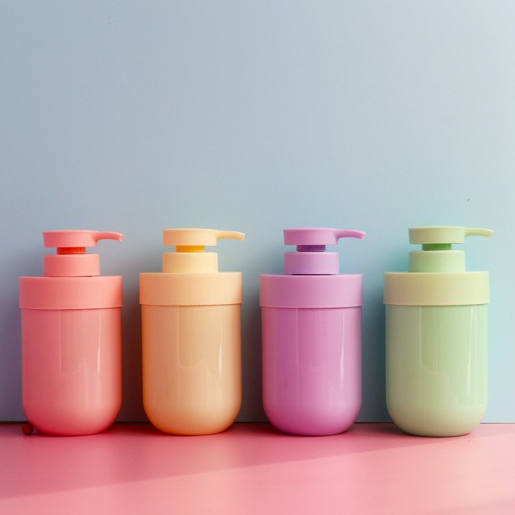 In Stock PET bottle packaging 500ml shampoo bottle plastic shower gel bottle for body milk