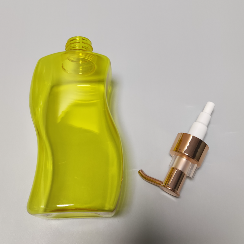 Custom Color Printed Plastic Empty Bottles 500ml unique Shape Cosmetic Shampoo Bottle Packaging