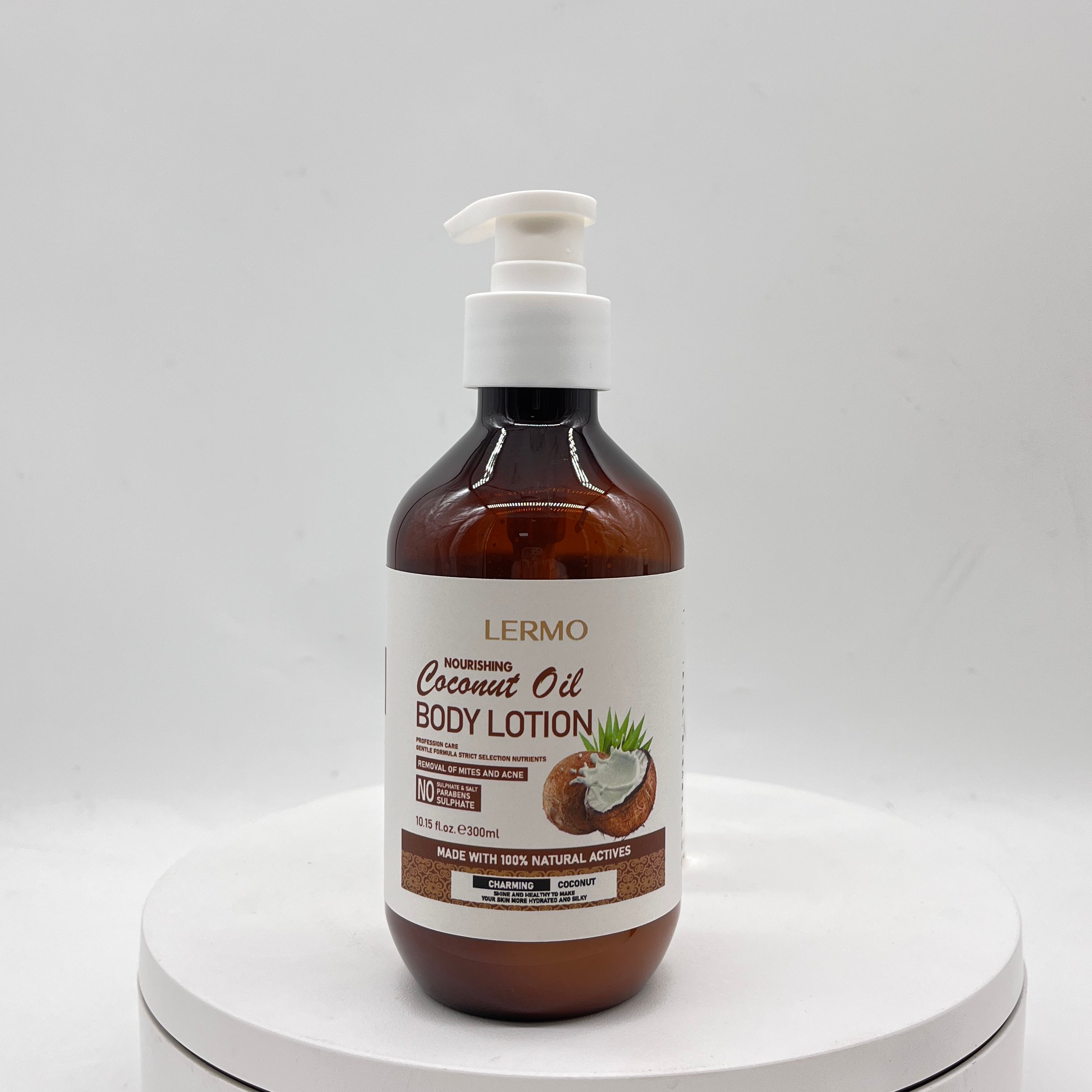 LERMO Available 2024 Organic Coconut oil body care set Body Lotion shower gel Body Oil hair care set Hair Mask Shampoo
