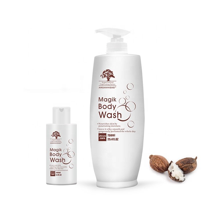 Arganmidas Hotel Wholesale Bath Body Wash Private Label Oem Whitening Skin Care Vegan Body Wash Milk Shower Gel