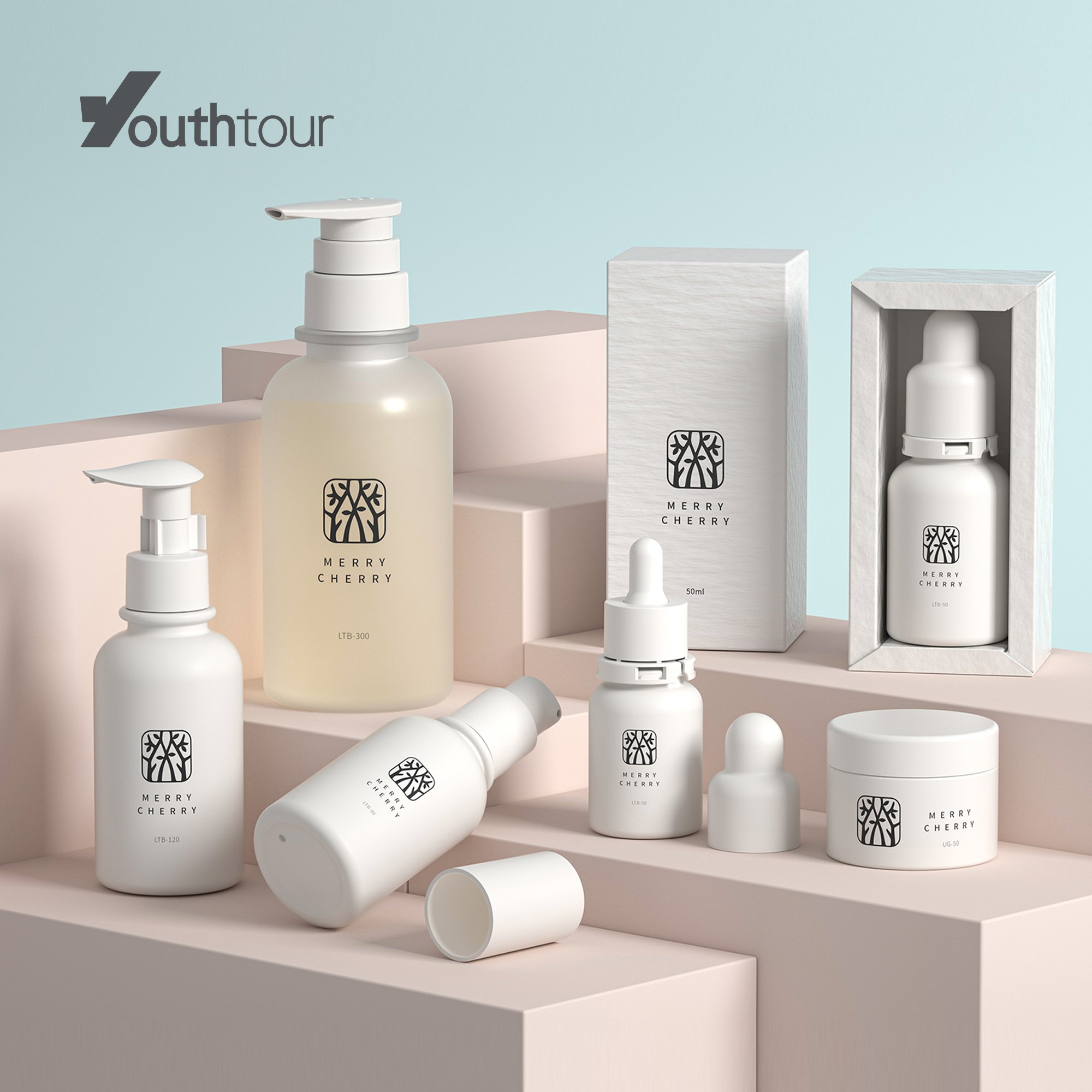 Cosmetic plastic PET 300ml black shampoo conditioner bottle custom containers for shower gel hand soap dispenser packaging