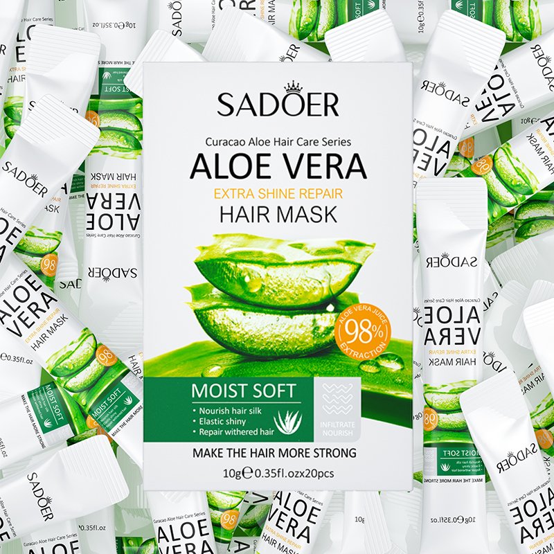Factory price 98% Aloe vera hair care products set Whitening shower gel Nourishing Hair Mask shampoo and Hair conditioner