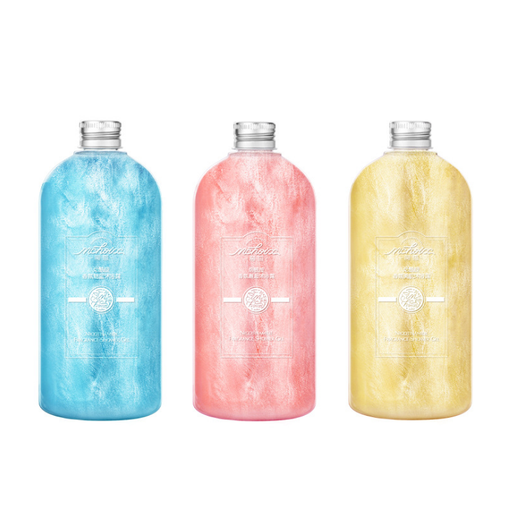 Wholesale Niacinamide Lasting Fragrance Shower Gel Perfume Fragrance Shiny Quicksand Shower Gel Bath Body Deep Cleaning Wash Gel