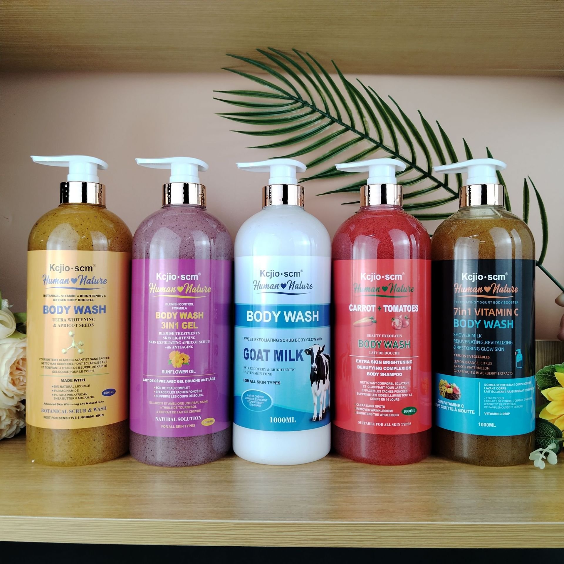 Wholesale Vitamin C Carrots Tomatoes Sunflower Seeds Goat Milk Almonds Exfoliating Scrub Shower Gel