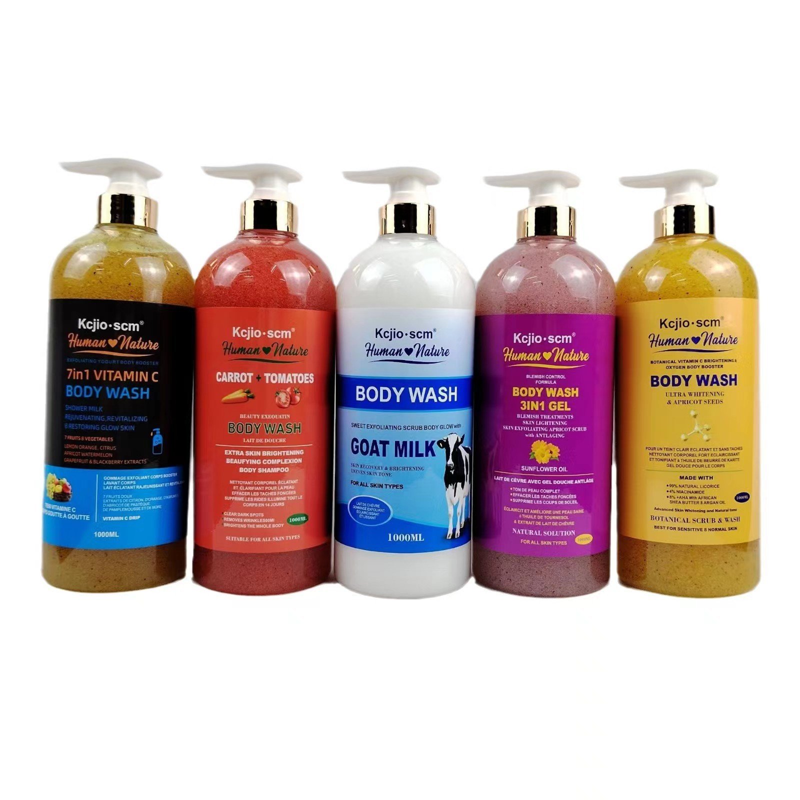 Wholesale Vitamin C Carrots Tomatoes Sunflower Seeds Goat Milk Almonds Exfoliating Scrub Shower Gel