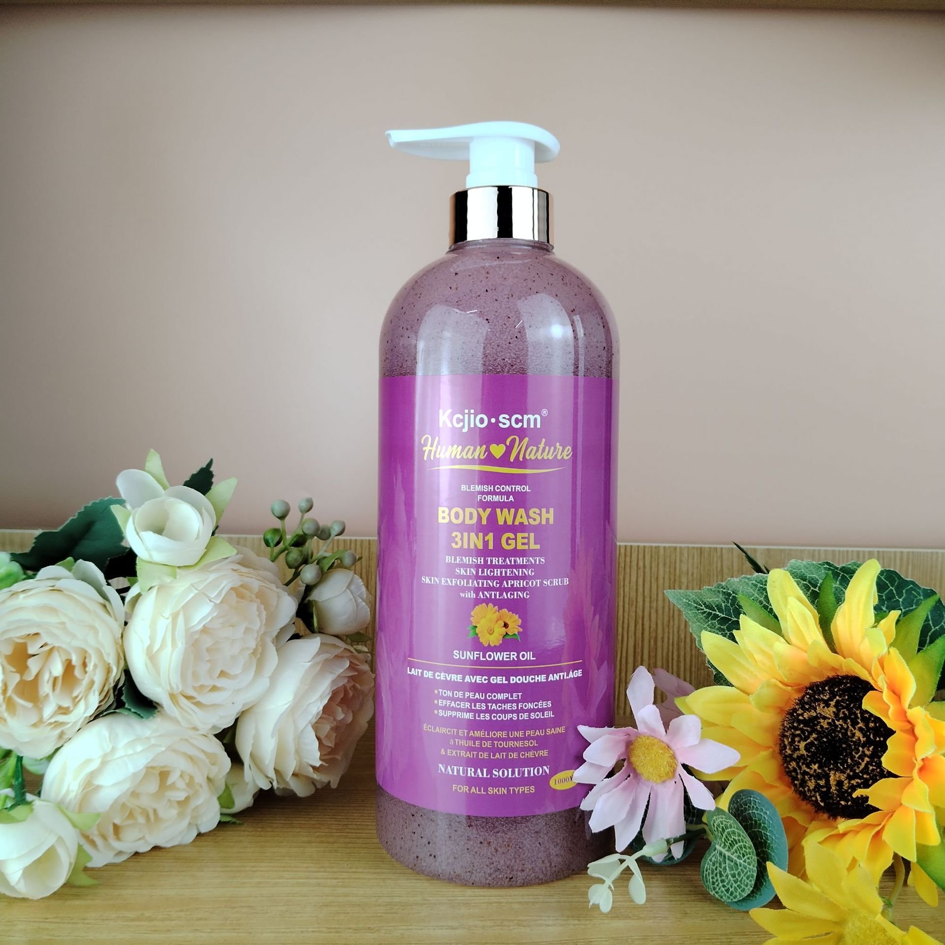 Wholesale Vitamin C Carrots Tomatoes Sunflower Seeds Goat Milk Almonds Exfoliating Scrub Shower Gel