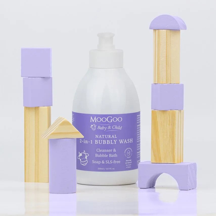 Wholesale Moogoo Natural 2-in-1 Bubbly Wash 500ml Baby & Child Fairly Effective Shower Gel