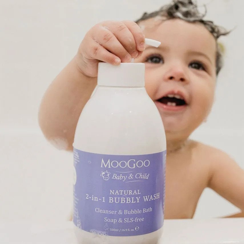 Wholesale Moogoo Natural 2-in-1 Bubbly Wash 500ml Baby & Child Fairly Effective Shower Gel