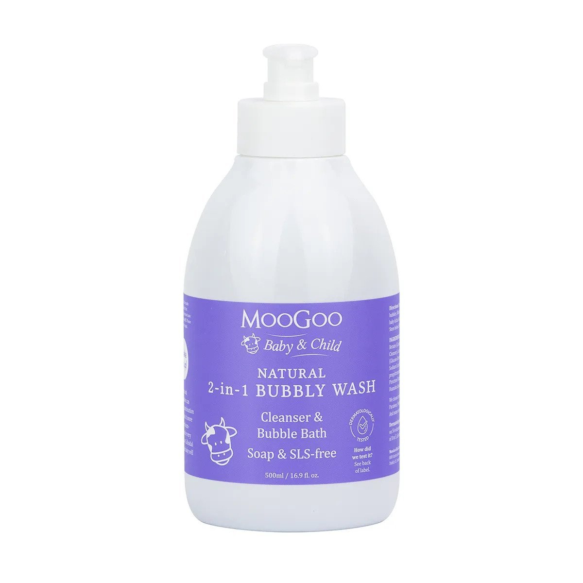 Wholesale Moogoo Natural 2-in-1 Bubbly Wash 500ml Baby & Child Fairly Effective Shower Gel