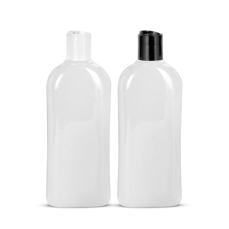 Custom 300ml 10 oz PET Plastic Flat Lotion Squeeze Bottle Shampoo Pump Bottle